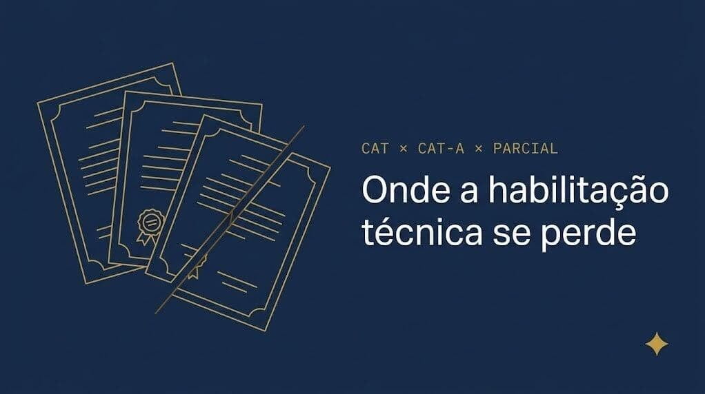 CAT, CAT-A e atestado parcial: onde a habilitação técnica se perde