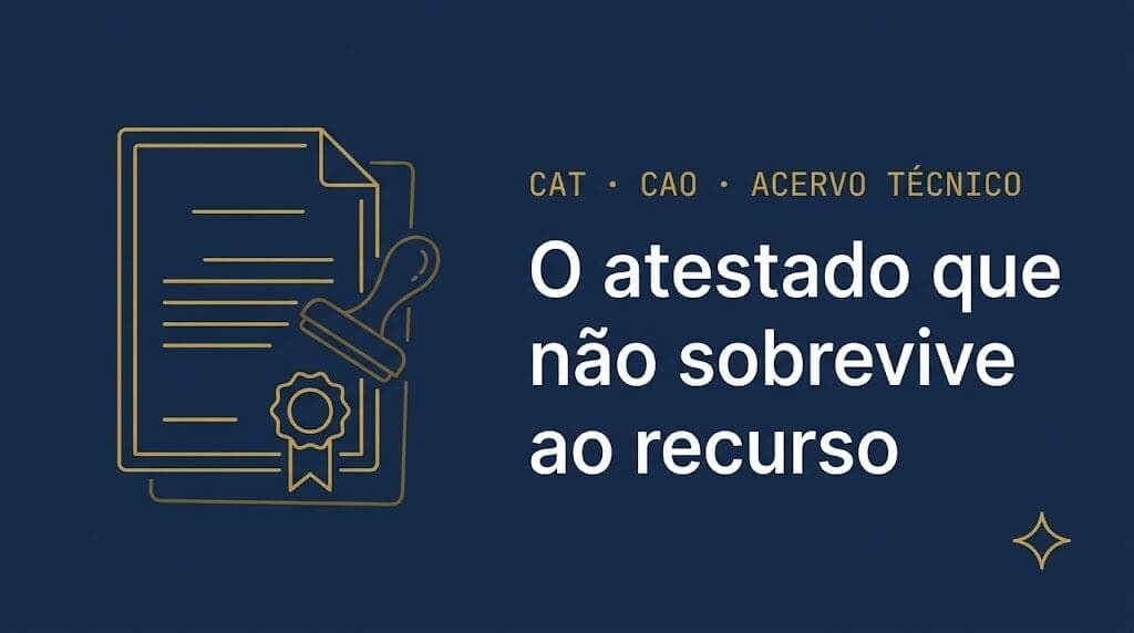 CAT, CAO e o atestado que não sobrevive ao recurso do concorrente