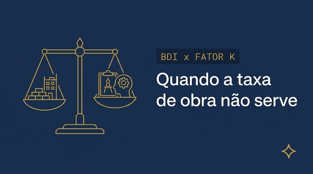 Fator K, o irmão esquecido do BDI: quando a taxa de obra não serve