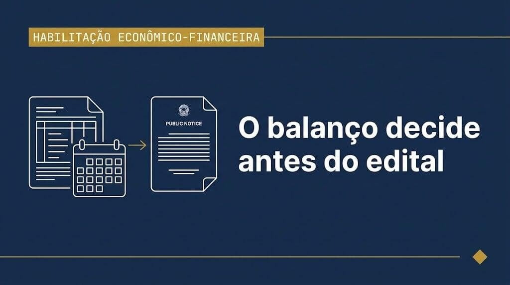 Habilitação econômico-financeira: por que o balanço decide a licitação meses antes do edital