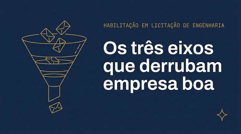 Habilitação em licitação de engenharia: os três eixos que derrubam empresa boa antes da disputa