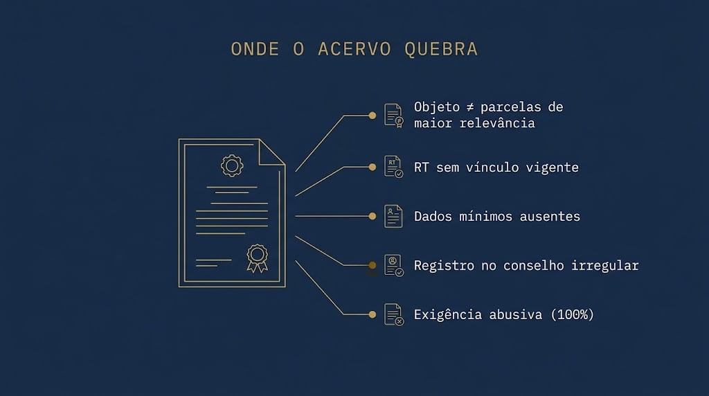 Os pontos onde o atestado de capacidade técnica quebra na habilitação de obra pública